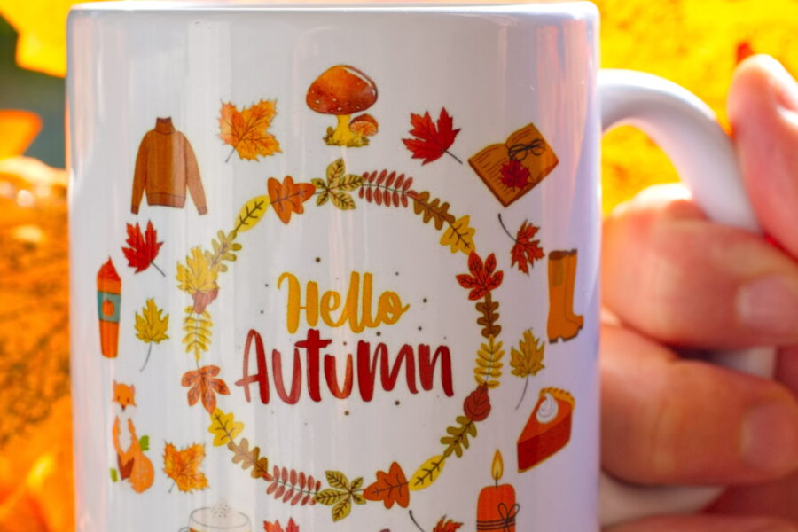 Hello Autumn Herbst Tasse