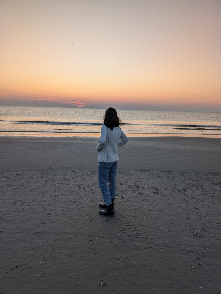 Sonnenuntergang am Strand auf Röm in Lakolk