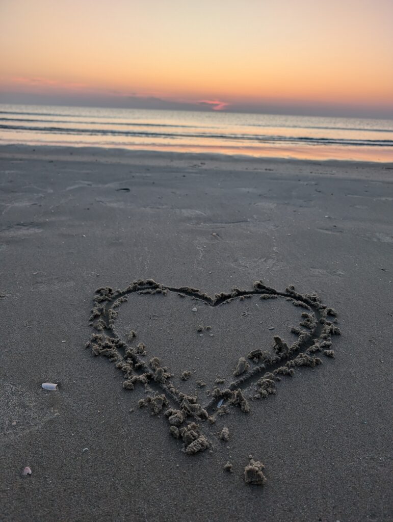 Sonnenuntergang am Strand auf Röm in Lakolk