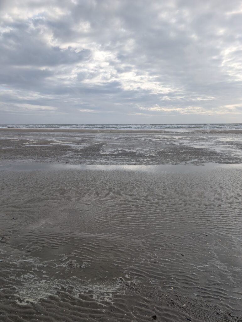 Lakolk Strand auf Römö bei Wind und Wetter