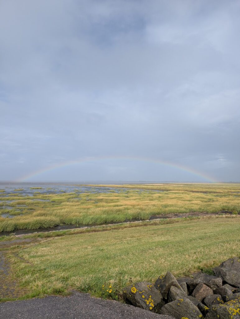 Regenbogen auf dem Römö Damm - Römö Reisebericht