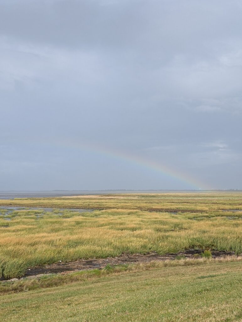 Regenbogen auf dem Römö Damm - Römö Reisebericht