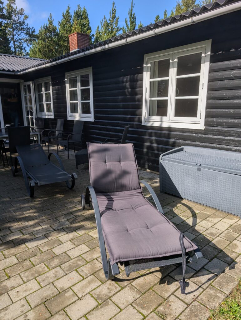 Terrasse am Ferienhaus auf Römö Reisebericht