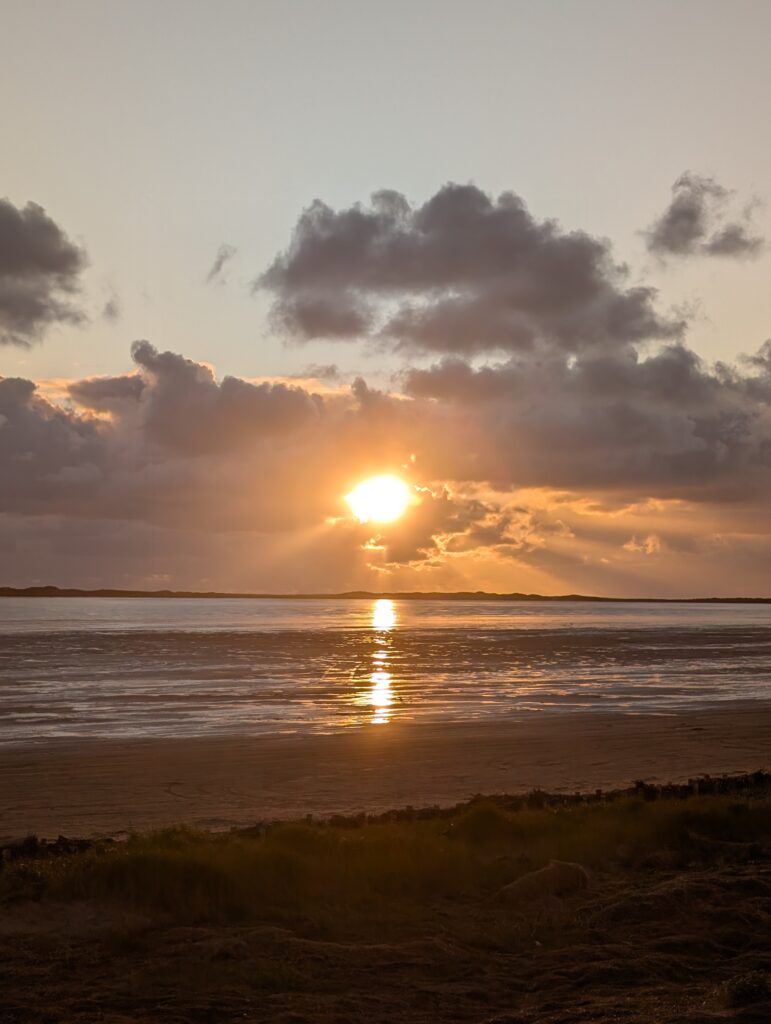 Sonnenuntergang am Sönderstrand Römö Reisebericht
